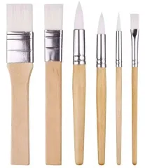 Sırlama Fırçası Beyaz Kıllı 6 lı set