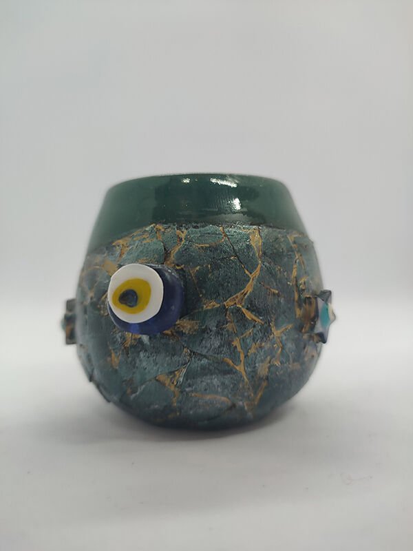 Dekoratif Mumluk Koyu Yeşil